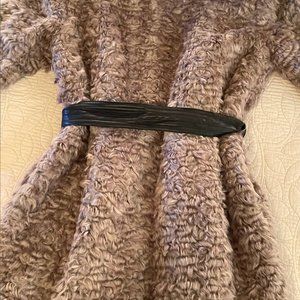 New w/o TAGS H & M Small Women's Faux Fur 3/4 length Coat Warm Lined Warm Mocha